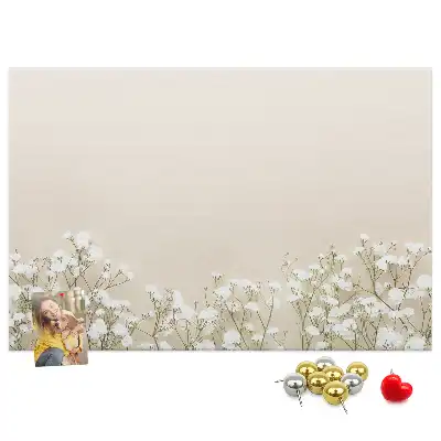 Panou de plută cu imprimeu muguri de flori deschiși