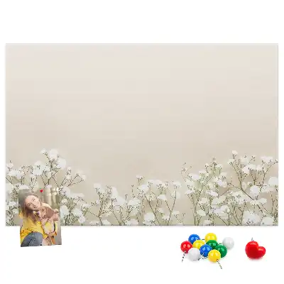 Panou de plută cu imprimeu muguri de flori deschiși