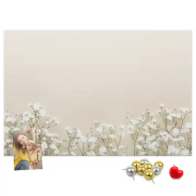 Panou de plută cu imprimeu muguri de flori deschiși