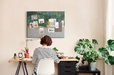 Panou din plută cu design elegant pe pânză