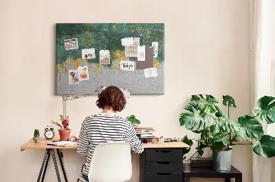 Panou din plută cu design elegant pe pânză