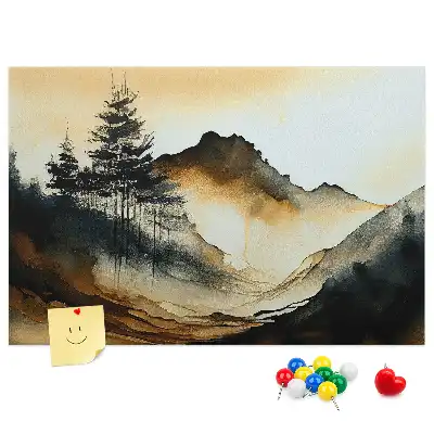 Tablou din plută cu peisaj natural abstract