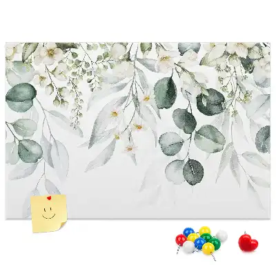 Tablă de plută cu imprimeu cu plante