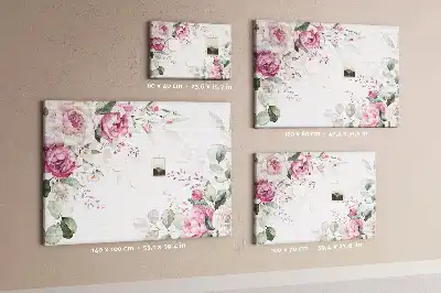 Tablă de plută cu ramă florală