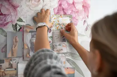 Panou din plută cu model trandafiri acuarelă