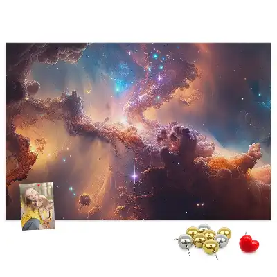 Panou din plută cu hartă lumea cosmos și stele