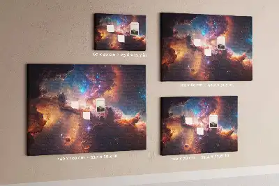 Panou din plută cu hartă lumea cosmos și stele