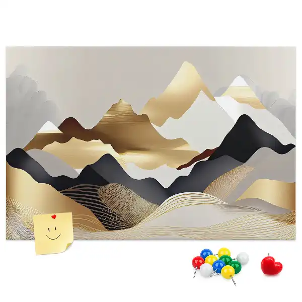 Panou din plută cu design abstract Munți