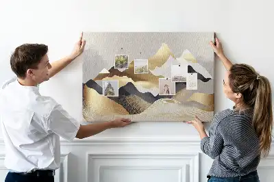 Panou din plută cu design abstract Munți