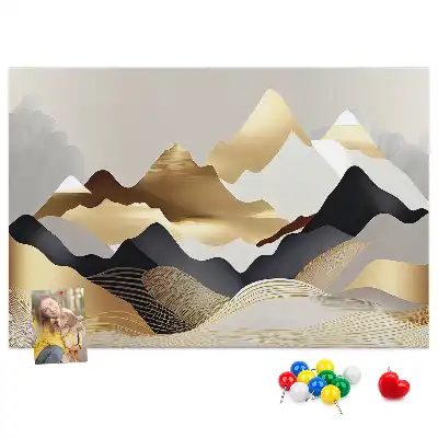 Panou din plută cu design abstract Munți