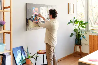 Panou din plută cu design abstract Munți