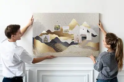 Panou din plută cu design abstract Munți