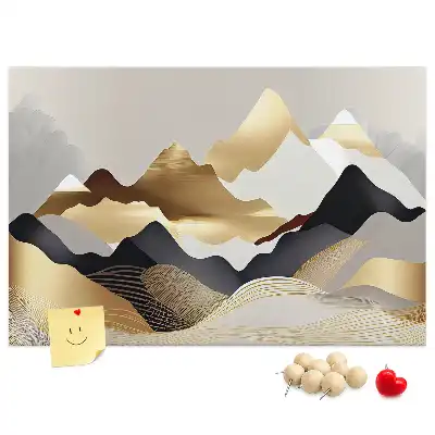 Panou din plută cu design abstract Munți