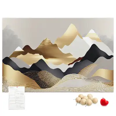 Panou din plută cu design abstract Munți