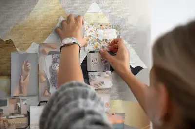 Panou din plută cu design abstract Munți