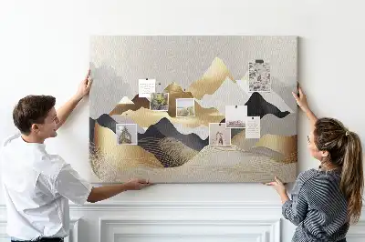 Panou din plută cu design abstract Munți