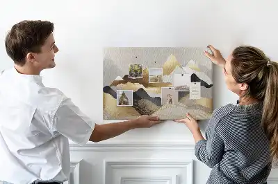 Panou din plută cu design abstract Munți