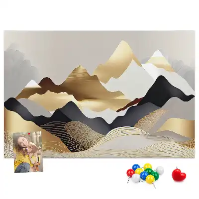 Panou din plută cu design abstract Munți