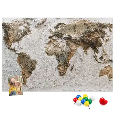 Hartă a lumii din plută tip arhivă