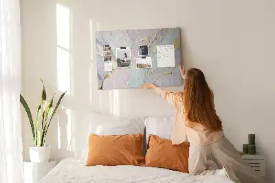 Tablă de plută cu design clasic din marmură
