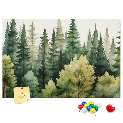 Panou din plută cu imprimeu peisaj de pădure