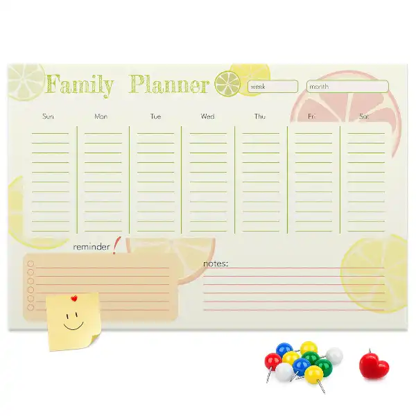 Panou de plută pentru planificator familial