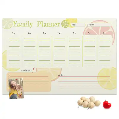 Panou de plută pentru planificator familial