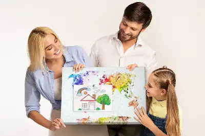 Panou din plută cu hartă picturală pastel