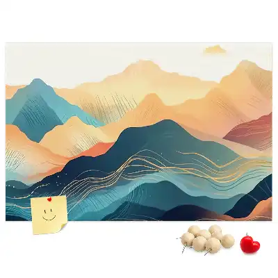 Tabla de pluta Vedere spre vârfurile munților