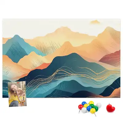 Tabla de pluta Vedere spre vârfurile munților