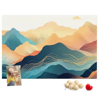 Tabla de pluta Vedere spre vârfurile munților