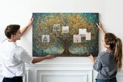 Panou din plută cu design copac mozaic