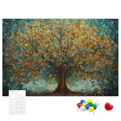 Panou din plută cu design copac mozaic