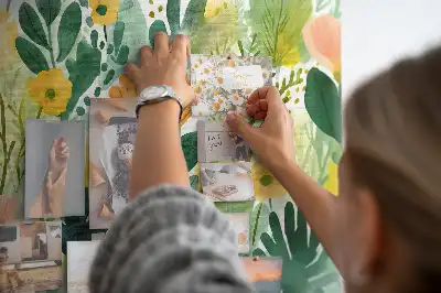 Tablă de plută cu imprimeu flori acuarelă