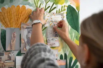 Tablă de plută cu imprimeu flori acuarelă