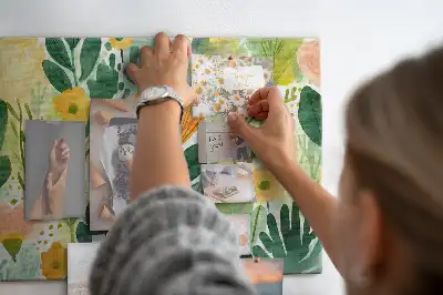Tablă de plută cu imprimeu flori acuarelă