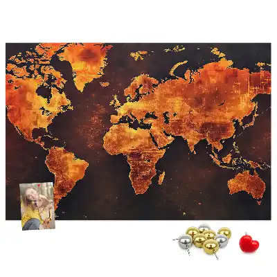 Hartă a lumii de perete din plută Atlas