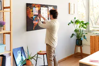 Hartă a lumii de perete din plută Atlas
