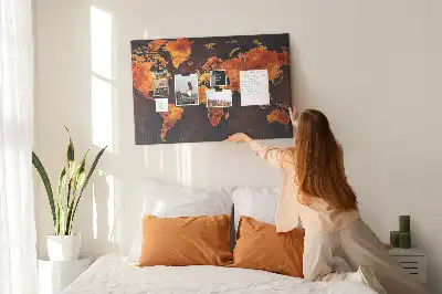 Hartă a lumii de perete din plută Atlas