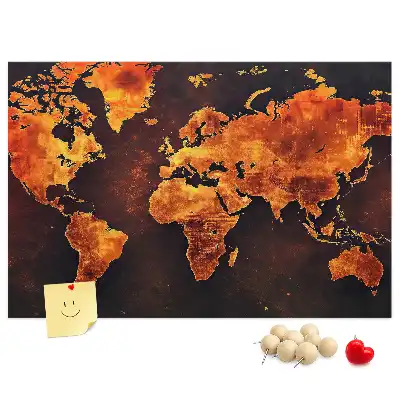 Hartă a lumii de perete din plută Atlas