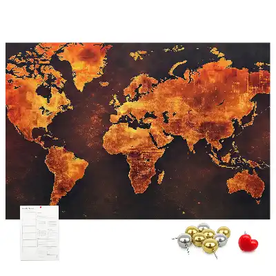 Hartă a lumii de perete din plută Atlas