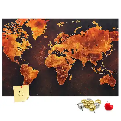 Hartă a lumii de perete din plută Atlas
