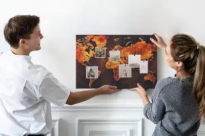 Hartă a lumii de perete din plută Atlas