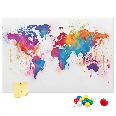 Hartă geografică continentală din plută