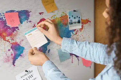 Hartă geografică continentală din plută