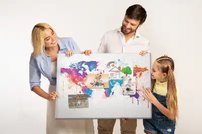 Hartă geografică continentală din plută