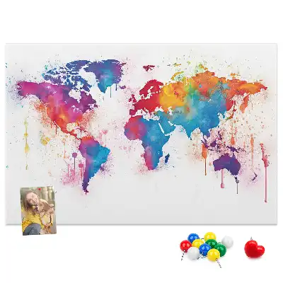 Hartă geografică continentală din plută
