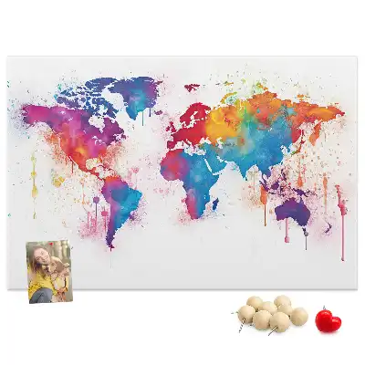 Hartă geografică continentală din plută