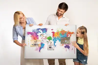 Hartă geografică continentală din plută