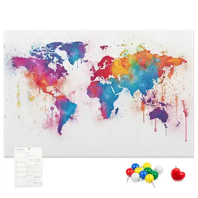 Hartă geografică continentală din plută